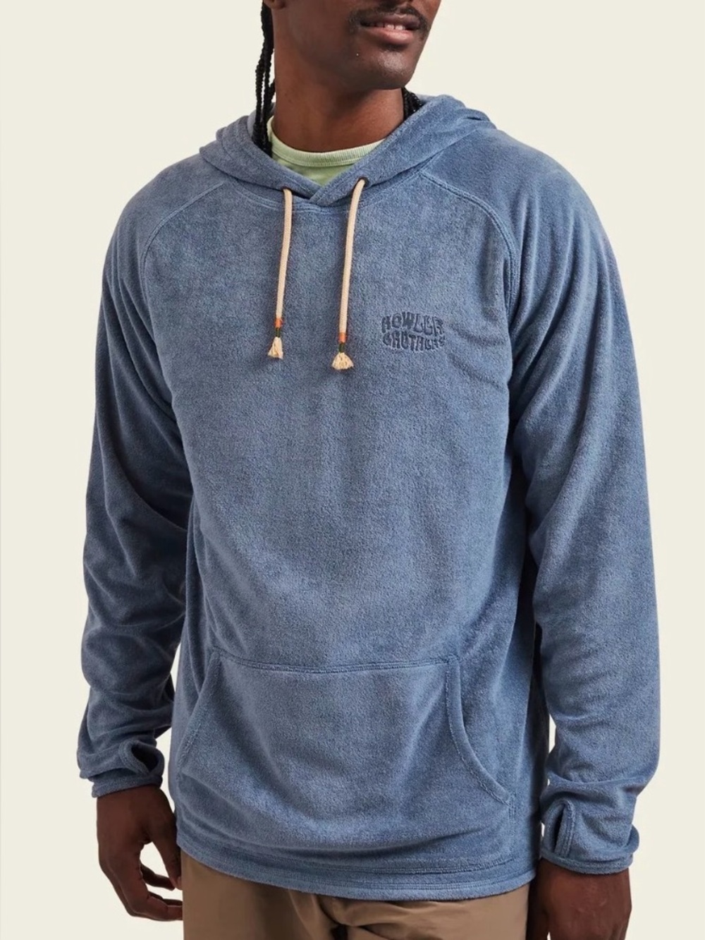 Howler Bros Terry Cloth Hoodie Blue Mirage Men's Large